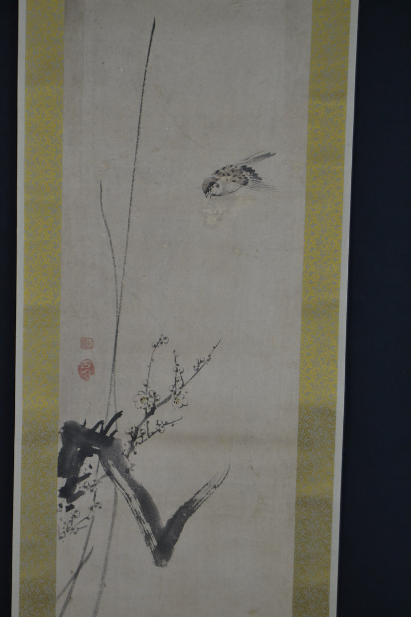 Kirschblüte und Vogel