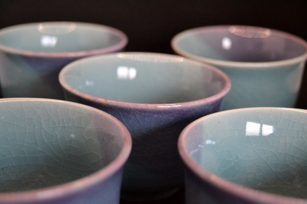 Yunomi 湯 の み- Sencha-Teeschalen, 5 Stück Set